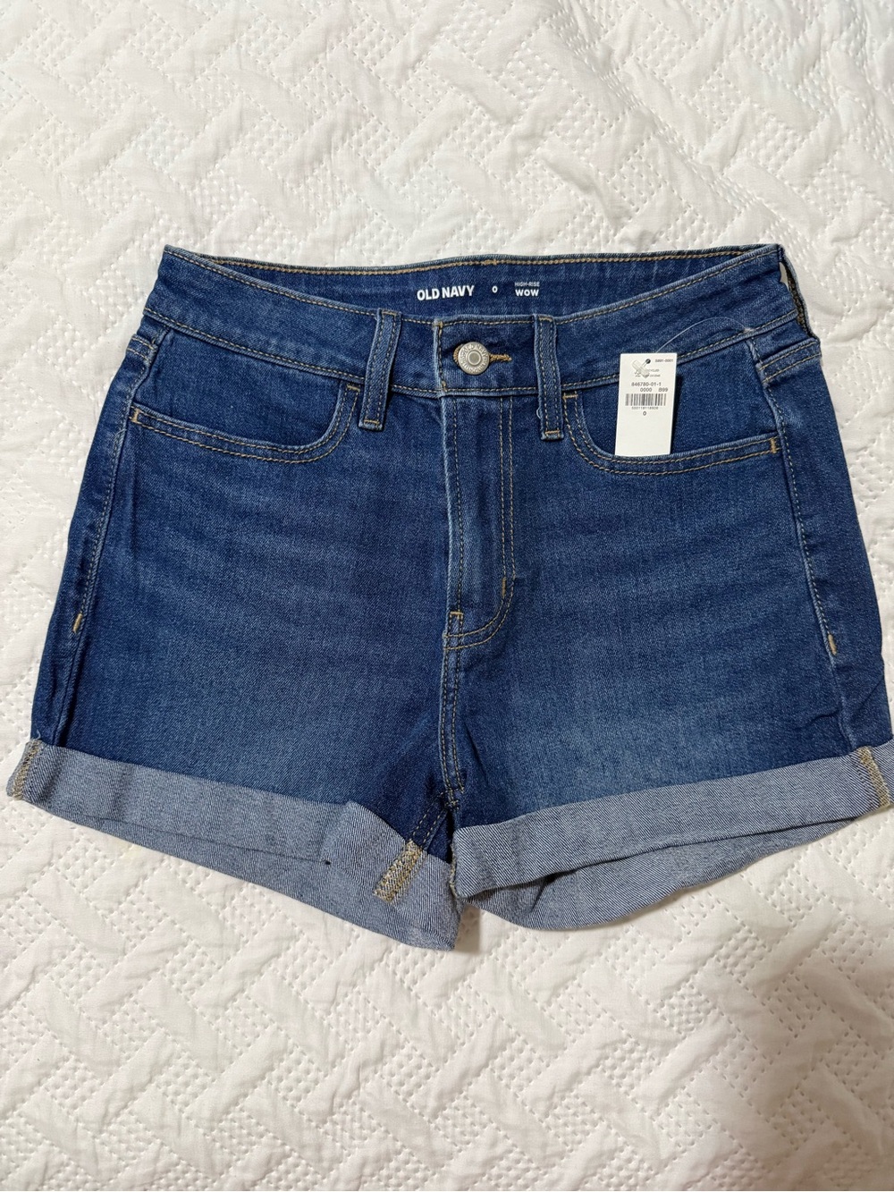 NWT Old Navy Blue Cuffed Women's Denim Shorts